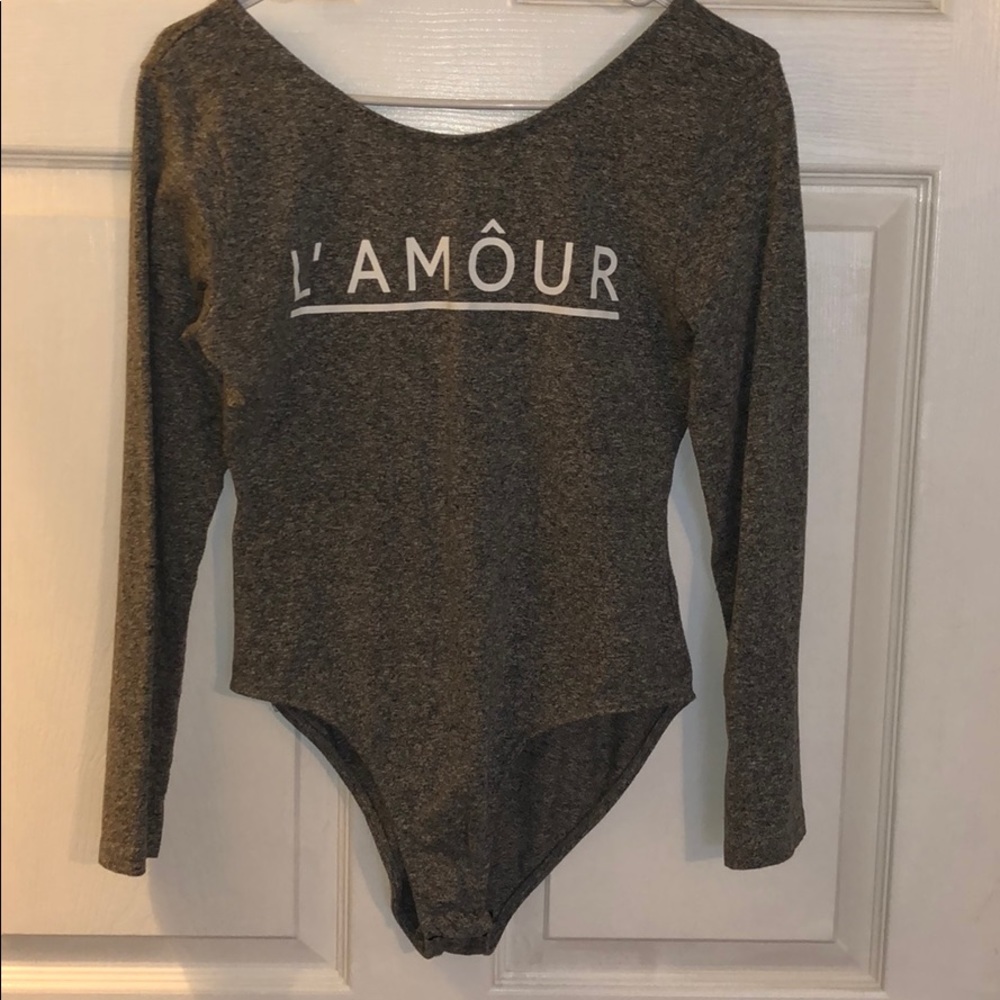Gray body suit